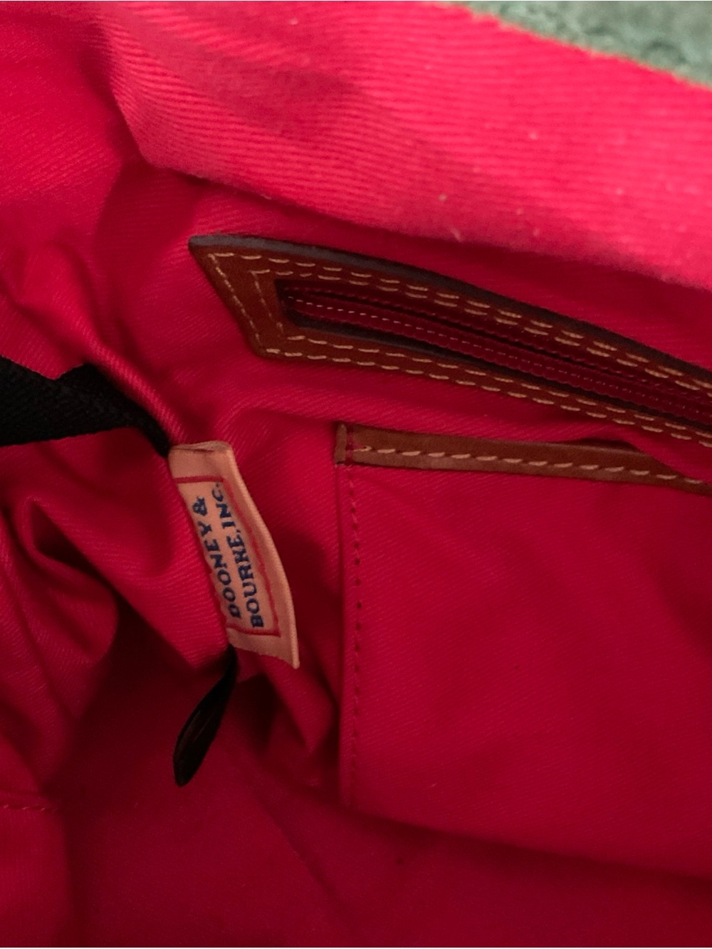 Dooney & Bourke Domed Nubuck Double Handle Satchel In Red-Brown Color - Picture 16 of 16